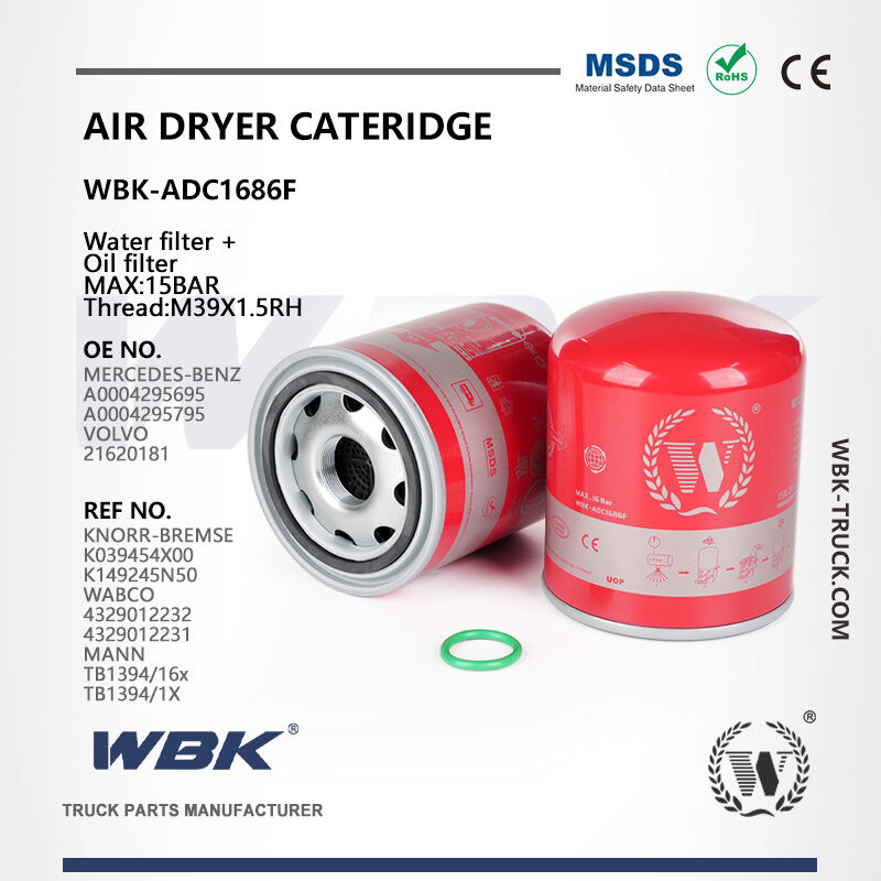 Air Dryer Cartridge Water filter + Oil filter